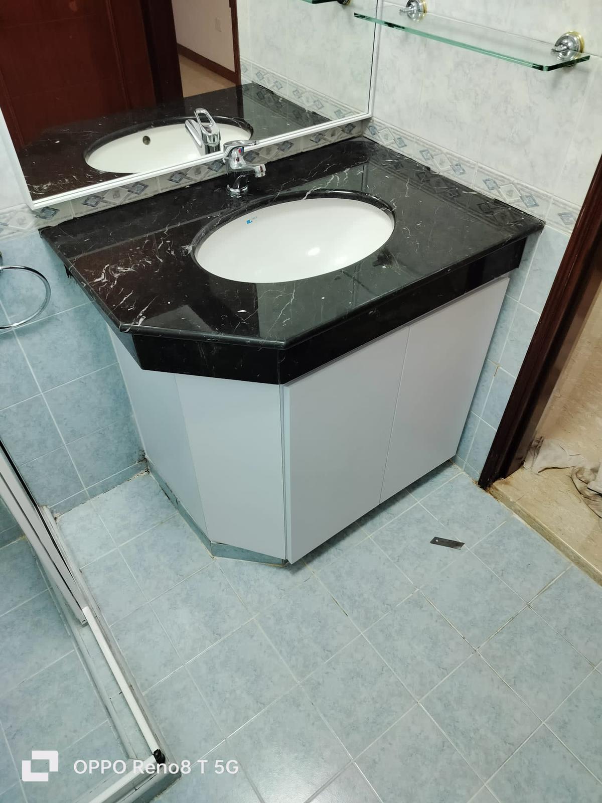 Carpentry work for vanity cabinets