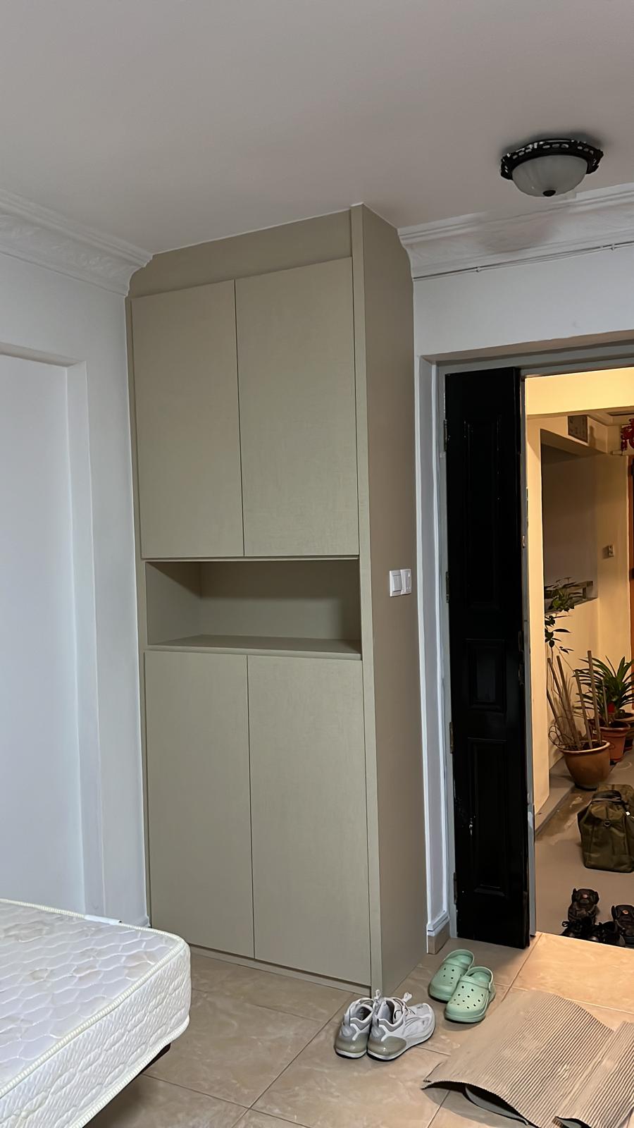 Carpentry work for shoe cabinet