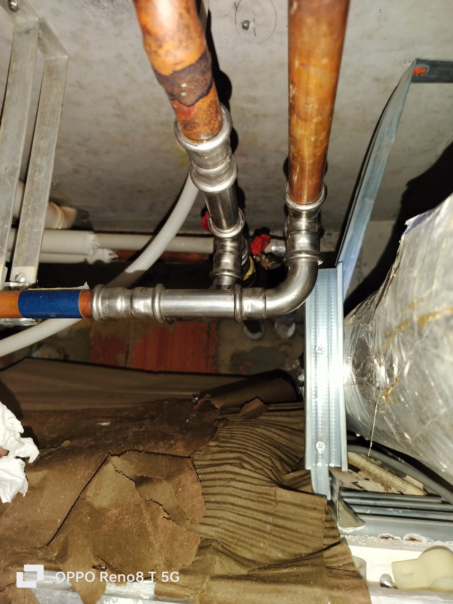 Plumbing Works for change to a part of piping
