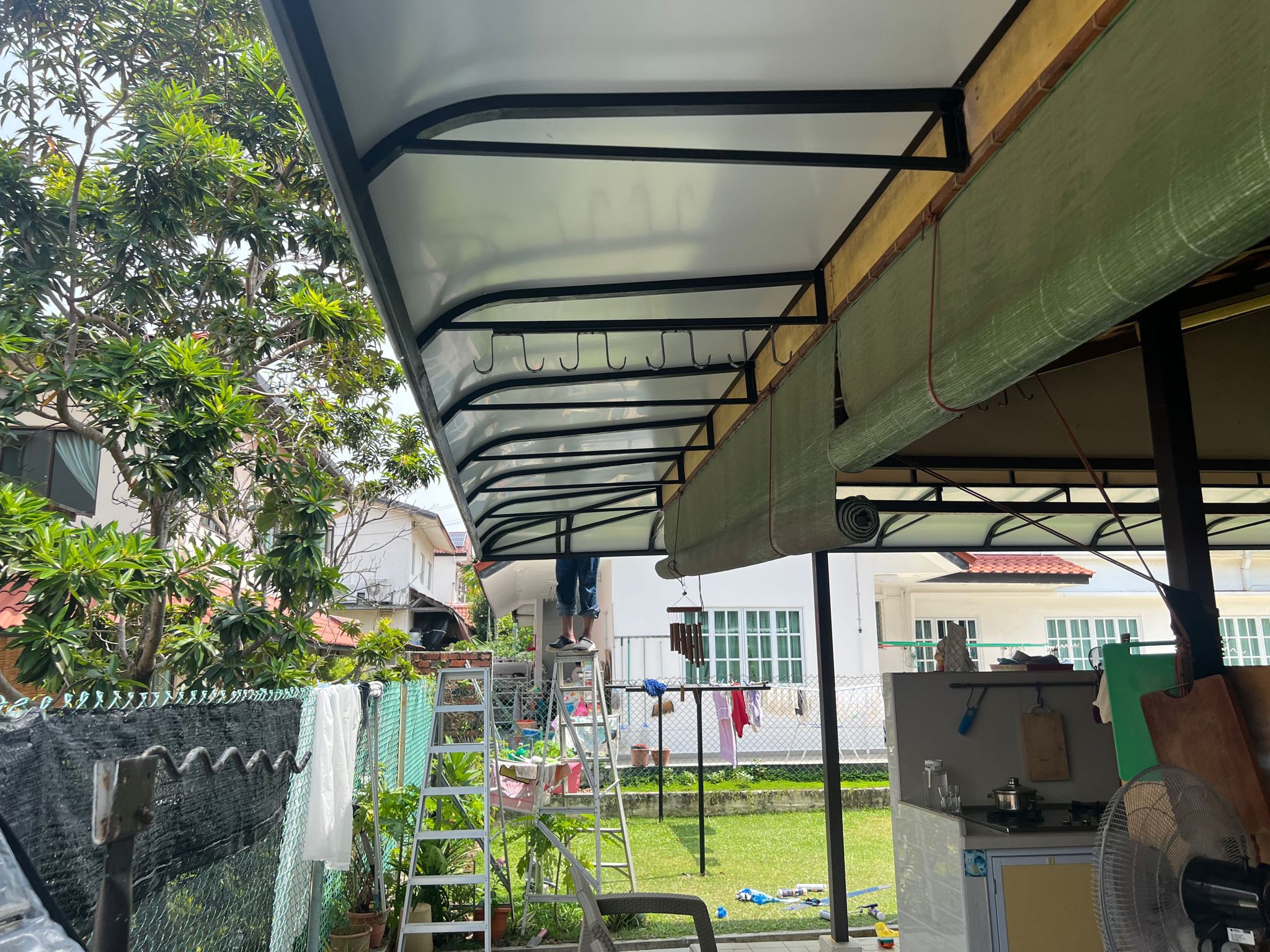 Replace new composite panels for awning