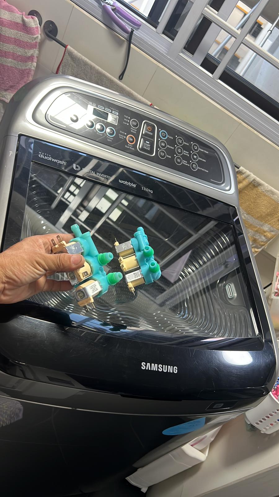 Replace new inlet valve for washing machine