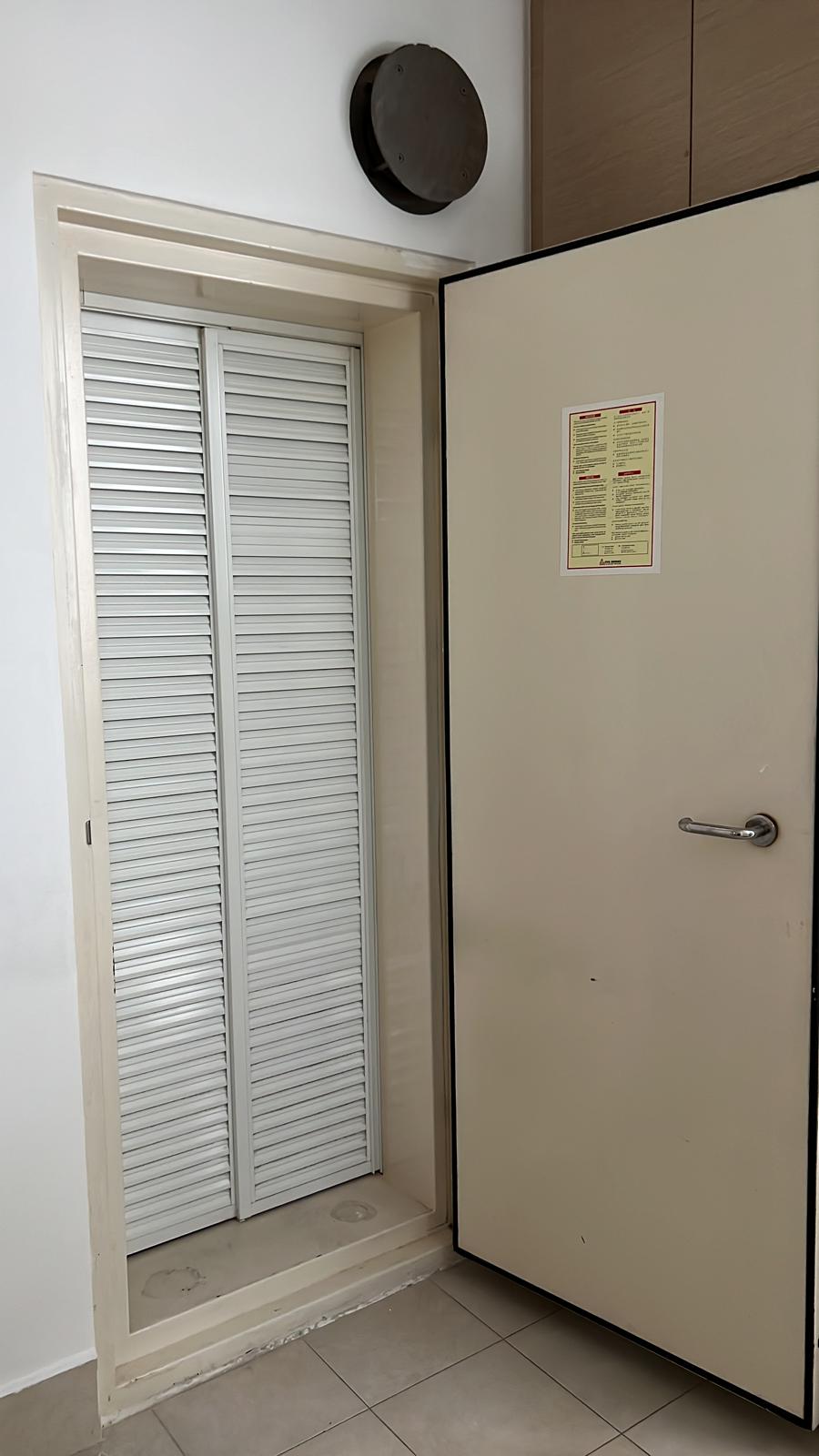 To supply and install better ventilon door in bomb shelter