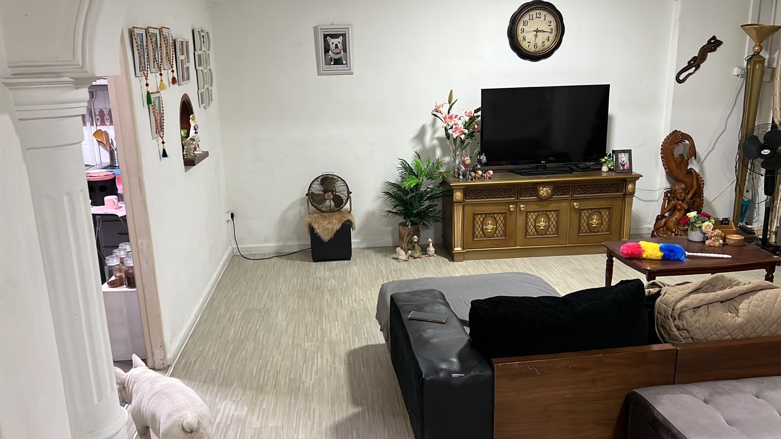 Tiles below area is having broken, need to be repaired in living room