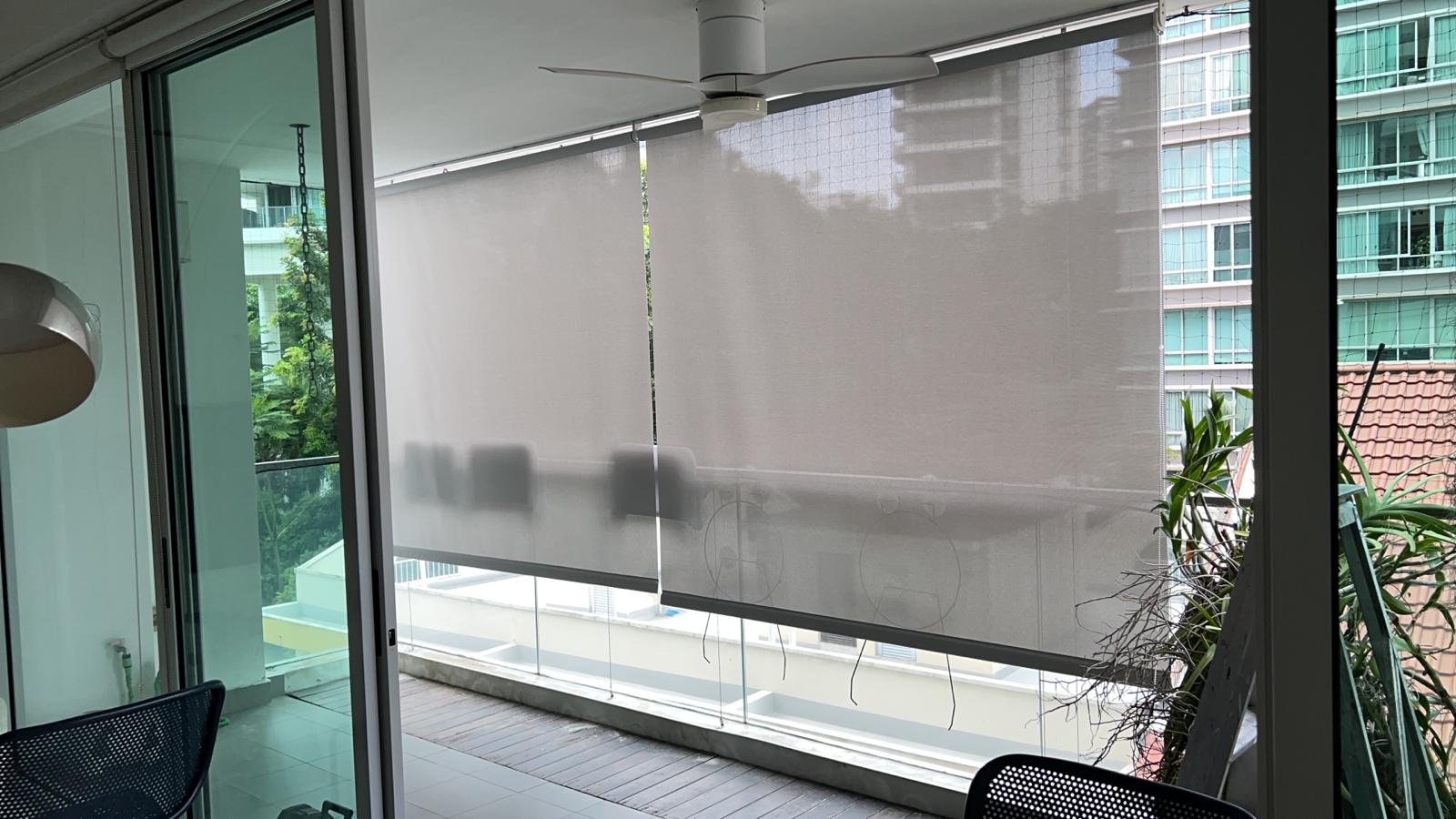 Install new outdoor blind